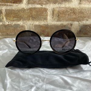 KREWE - 24K Gold-Plated, Black “Louisa” Sunglasses